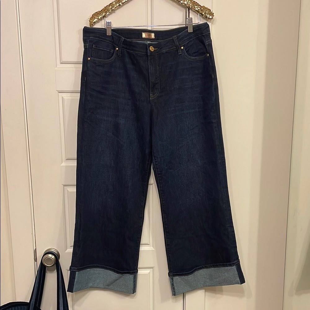 Dark Blue  Meg Kut From Kloth 16 Wide-Leg Jeans